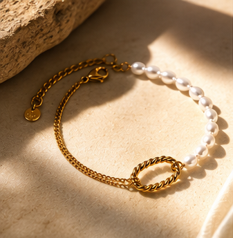 Gold Plated Pearla Imi Bracelet