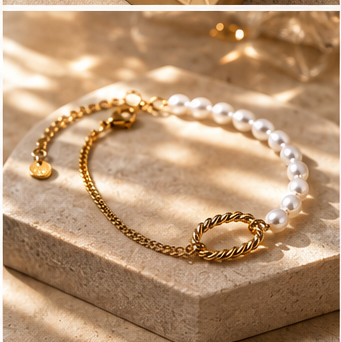 Gold Plated Pearla Imi Bracelet
