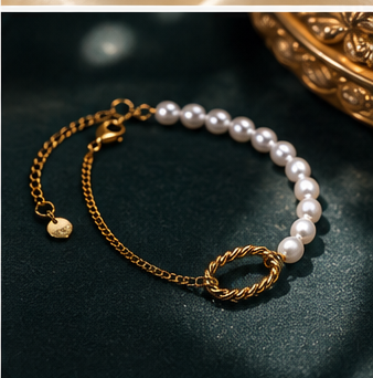Gold Plated Pearla Imi Bracelet